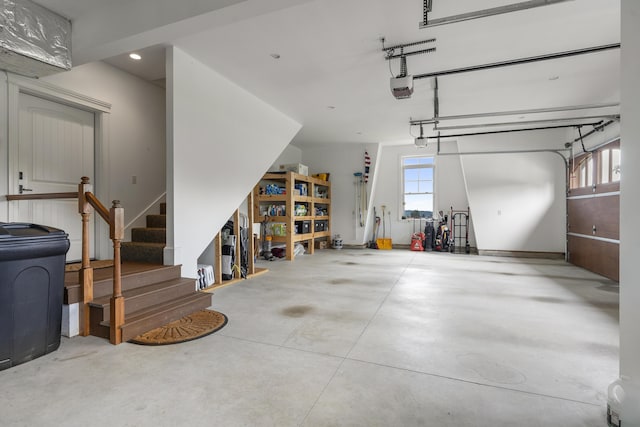 garage featuring a garage door opener