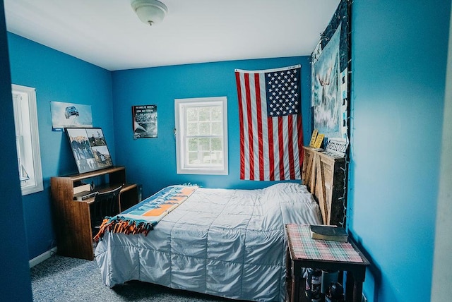 bedroom with carpet floors