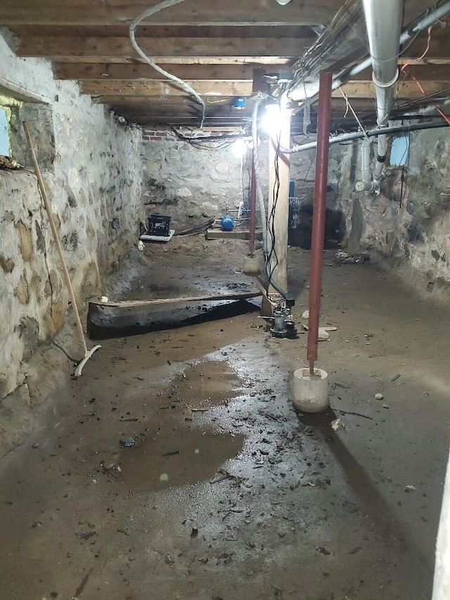 view of basement