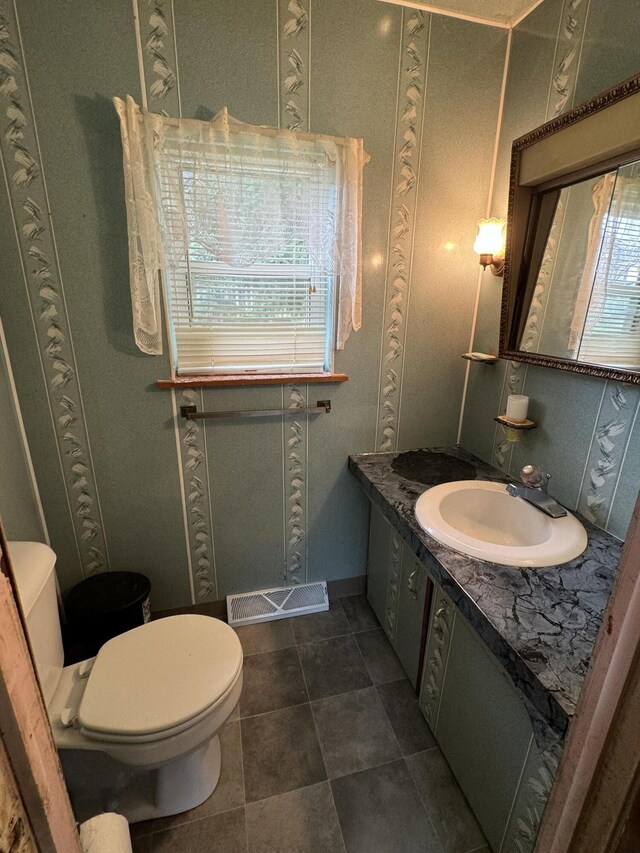 bathroom featuring toilet and sink