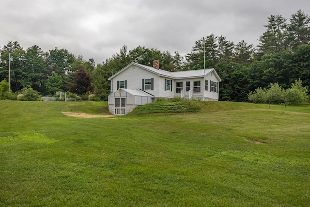 exterior space featuring a yard