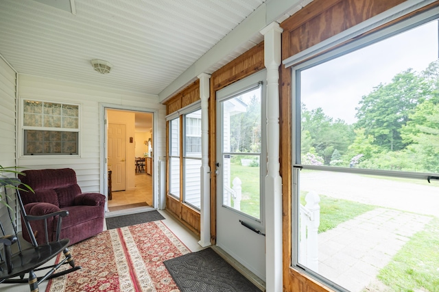 view of sunroom