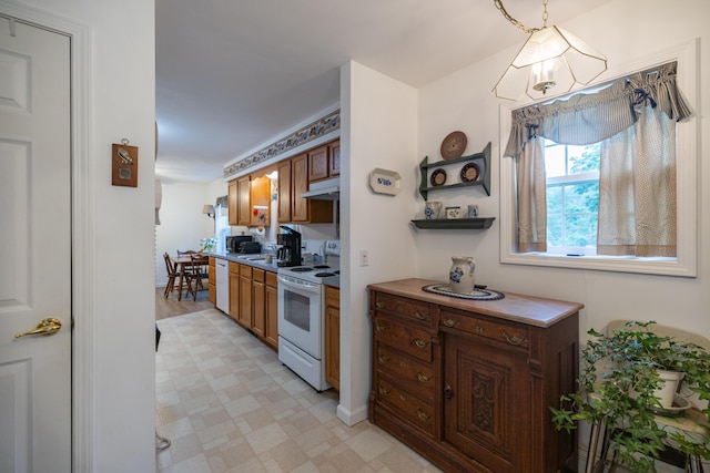 kitchen featuring white appliances