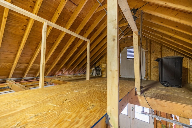 view of attic