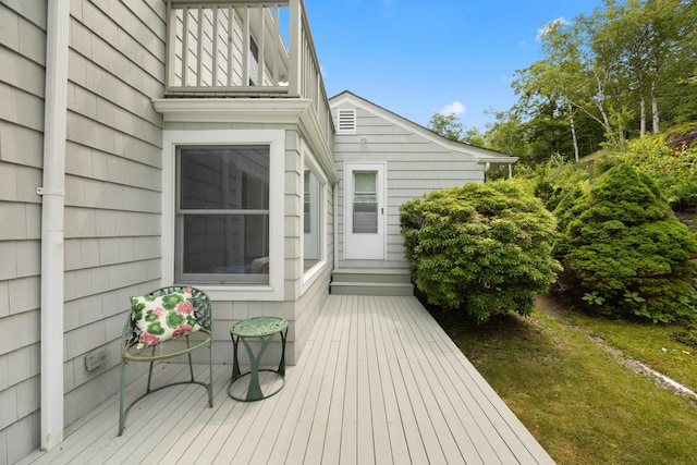 view of wooden deck