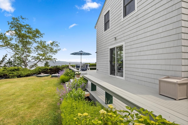 view of home's exterior with a lawn