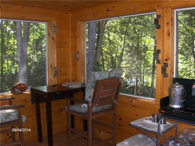 view of sunroom