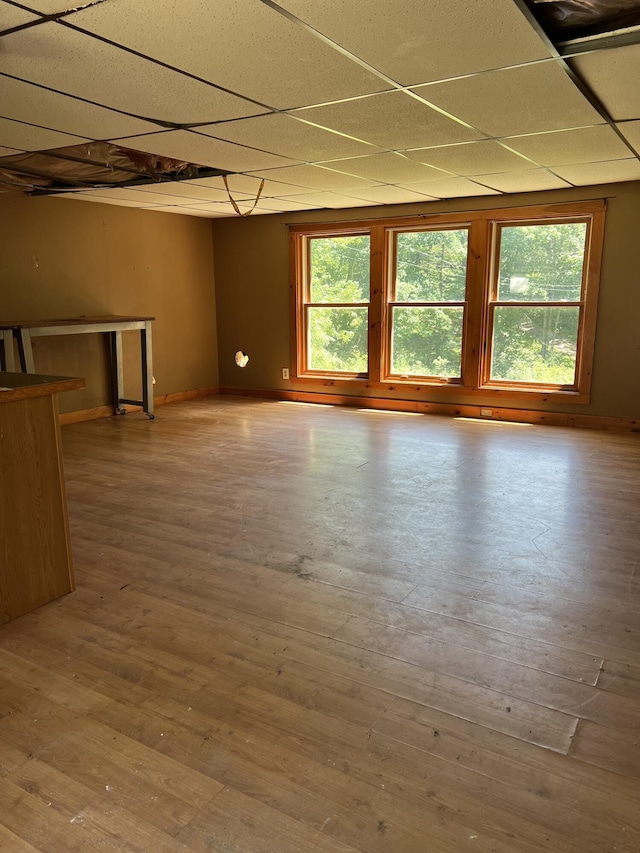 161 Bog Rd, Rockland, ME 04841 - interior space featuring plenty of natural light, baseboards, wood finished floors, and a paneled ceiling