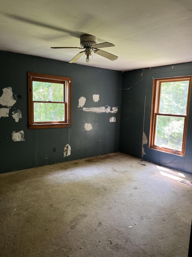 161 Bog Rd, Rockland, ME 04841 - spare room featuring carpet flooring and a ceiling fan