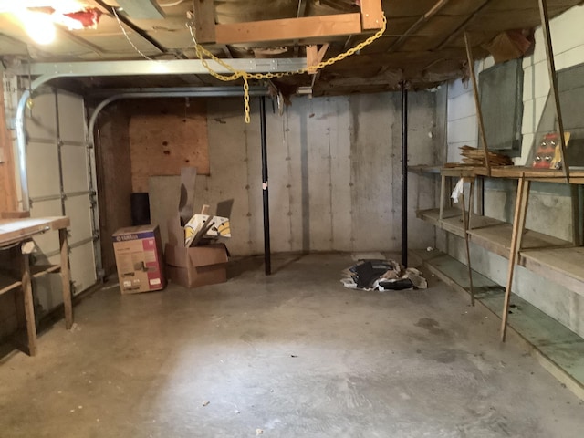 view of basement