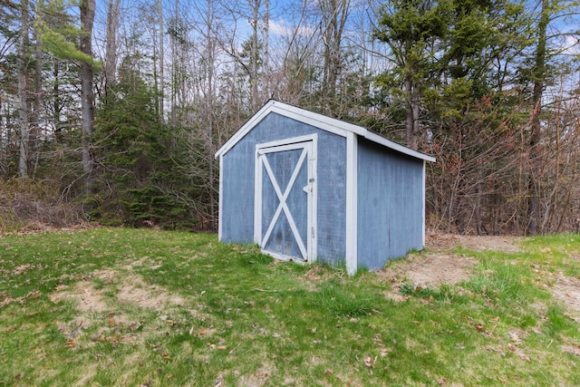 view of shed