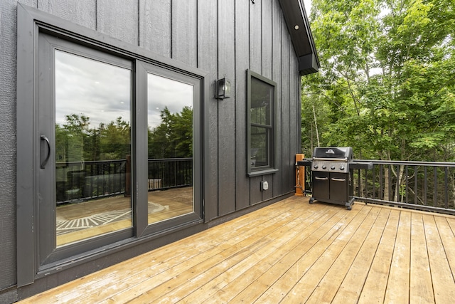 deck with grilling area