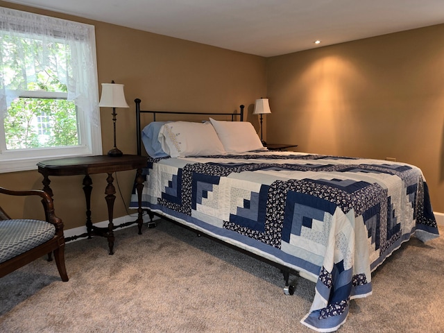 view of carpeted bedroom