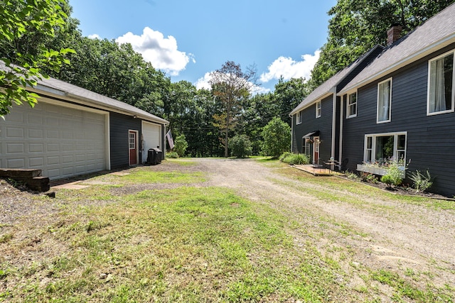 exterior space featuring driveway
