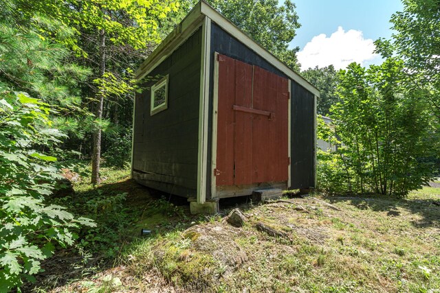 view of shed