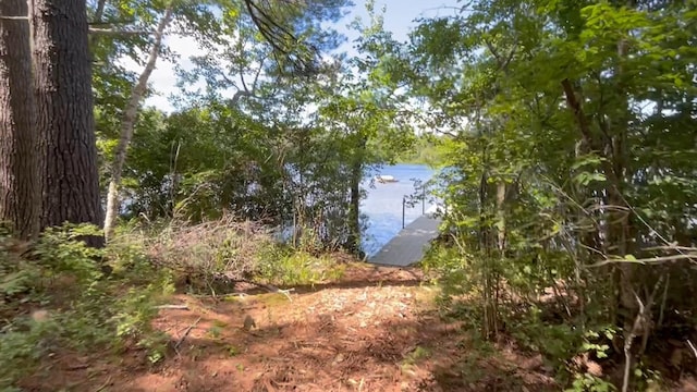 exterior space featuring a water view