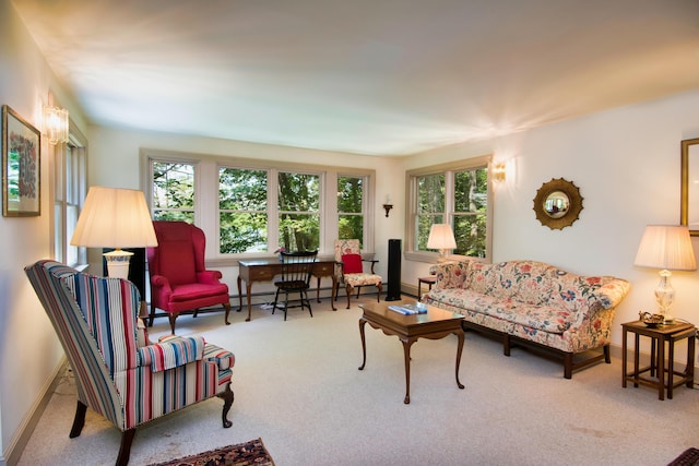 view of carpeted living room