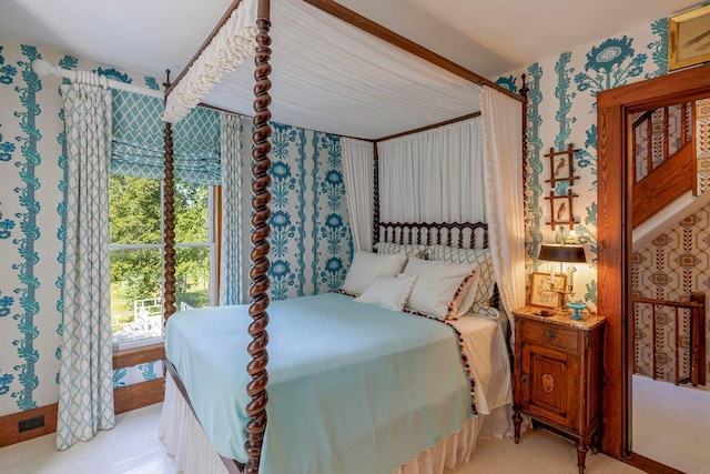 11 Bunkers Ledge Ln, Cranberry Isles, ME 04625 - bedroom featuring wallpapered walls