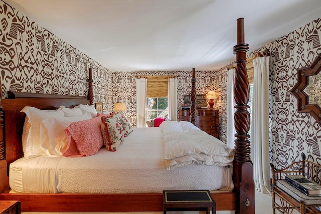 11 Bunkers Ledge Ln, Cranberry Isles, ME 04625 - bedroom featuring wallpapered walls
