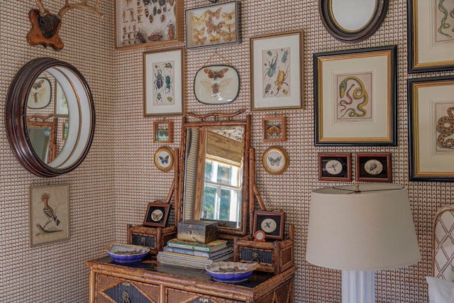 11 Bunkers Ledge Ln, Cranberry Isles, ME 04625 - room details with wallpapered walls