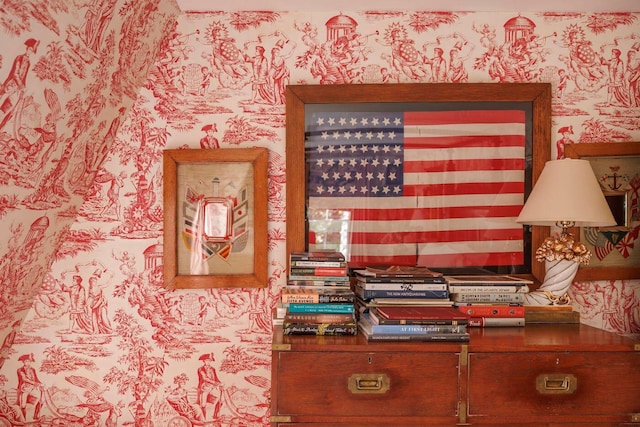 11 Bunkers Ledge Ln, Cranberry Isles, ME 04625 - details with wallpapered walls