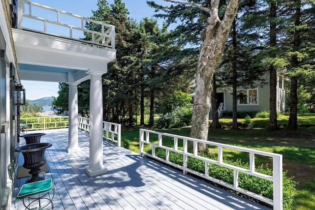 view of wooden terrace