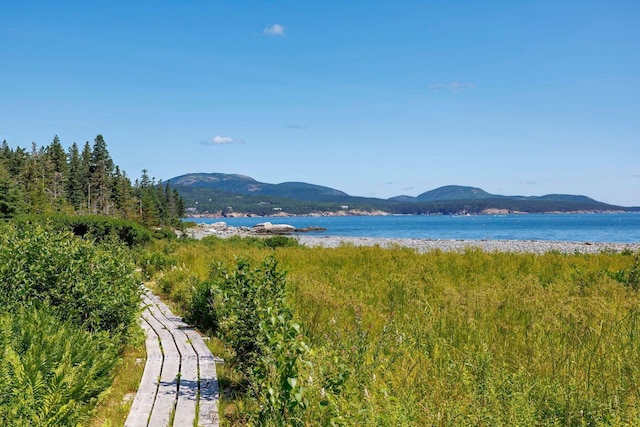 11 Bunkers Ledge Ln, Cranberry Isles, ME 04625 - view of mountain feature featuring a water view