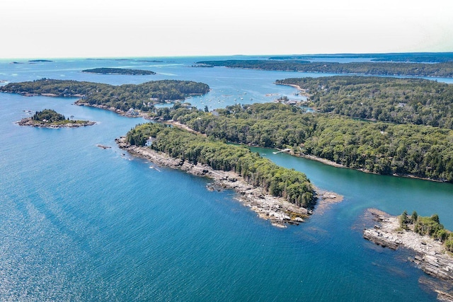 LTS23A Birch Is, South Bristol, ME 04568 - aerial view of a nearby body of water and a heavily wooded area