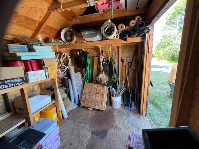 view of storage area