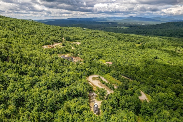 bird's eye view featuring a mountain view