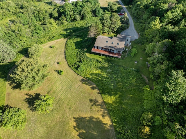 drone / aerial view featuring a rural view