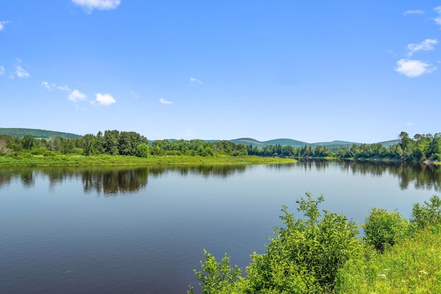 property view of water featuring a mountain view