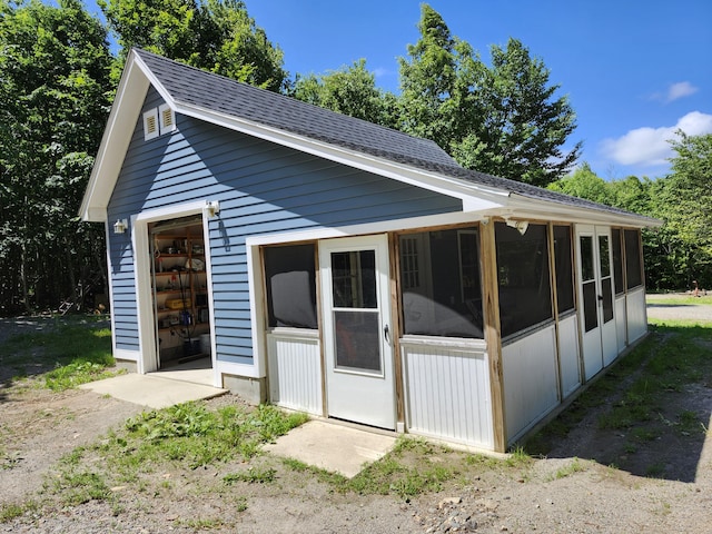 view of horse barn