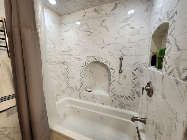 bathroom featuring shower / tub combo