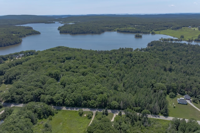 226 Graytown Rd, Sedgwick, ME 04676 - bird's eye view featuring a water view and a view of trees