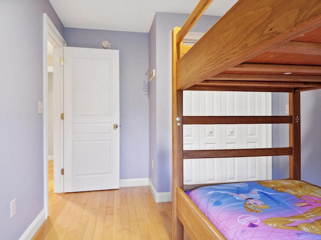 bedroom featuring light hardwood / wood-style flooring