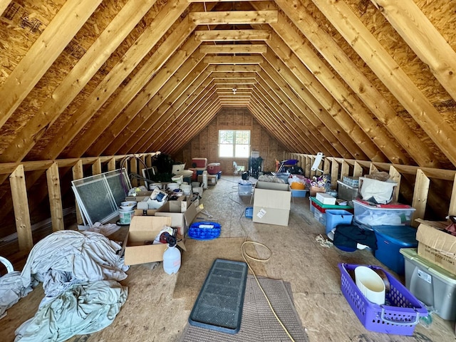 view of attic