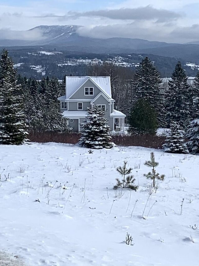 exterior space with a mountain view