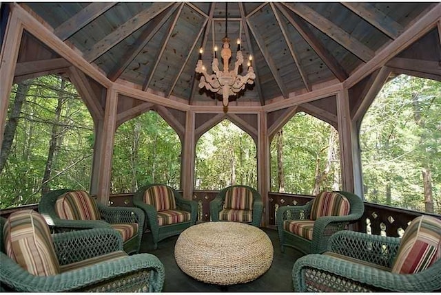 view of patio with a gazebo