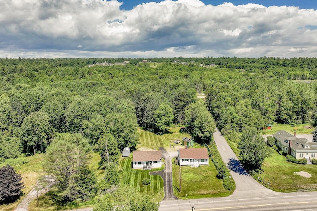 bird's eye view with a forest view