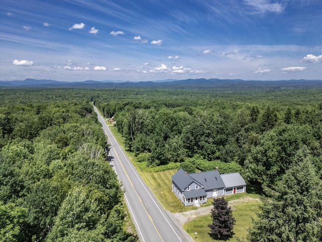 aerial view featuring a mountain view