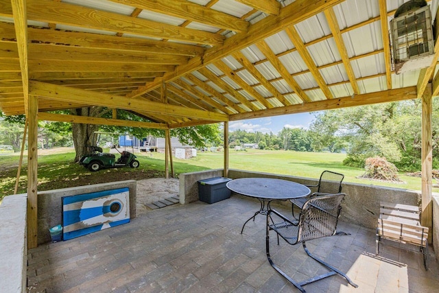 view of patio / terrace featuring a gazebo