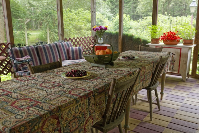 view of sunroom