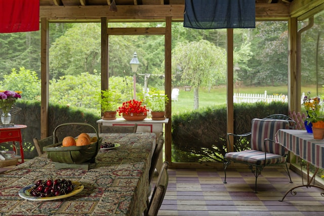 sunroom / solarium featuring a wealth of natural light