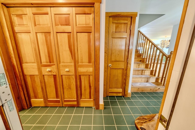 interior space featuring tile patterned flooring