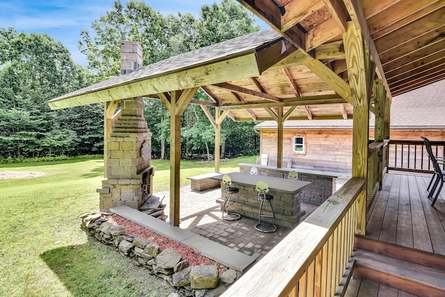 view of patio / terrace with a deck