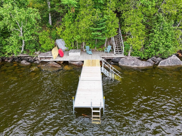 view of dock