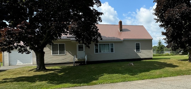 exterior space with a front lawn