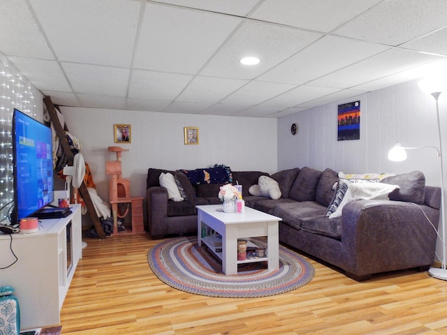 living room featuring light hardwood / wood-style flooring