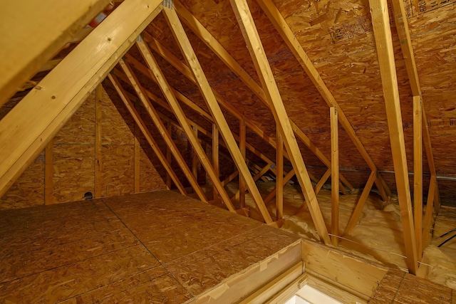 view of attic